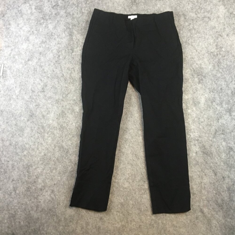 J Jill Pants 6 Dress Premium Bi Stretch Black Mid Rise Ankle Straight Career